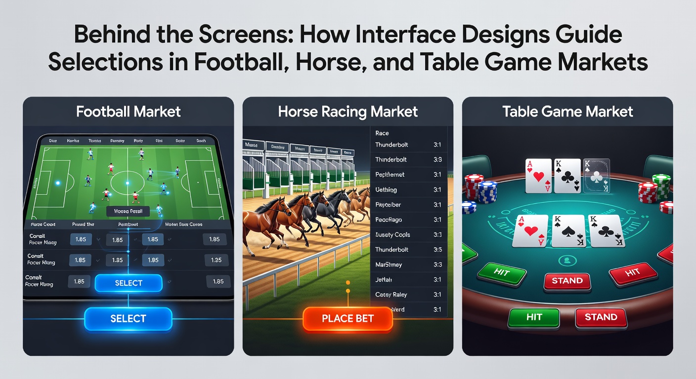 Interface design elements on a sports betting platform showing football match selections and odds displays