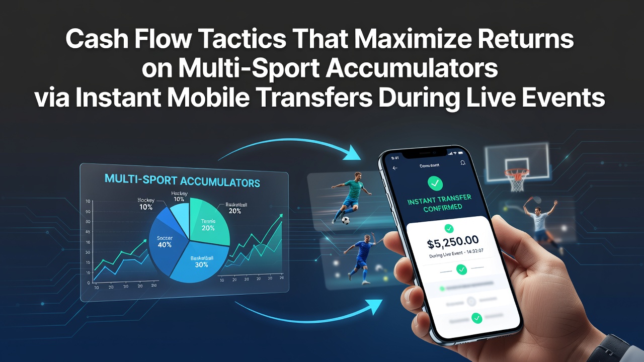 Mobile device displaying live multi-sport accumulator bets with instant transfer options during an ongoing football match and horse race
