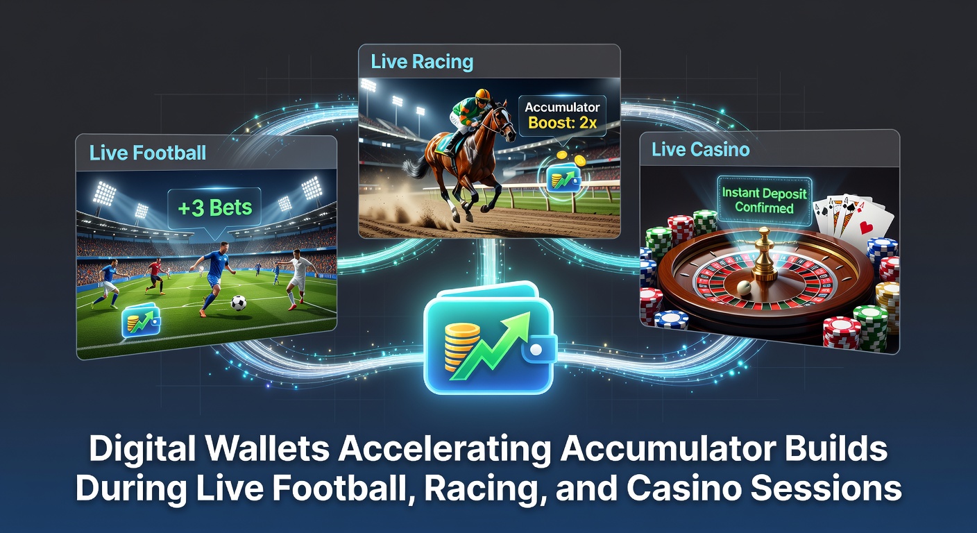 Digital wallet interface showing quick accumulator bet placement during a live football match
