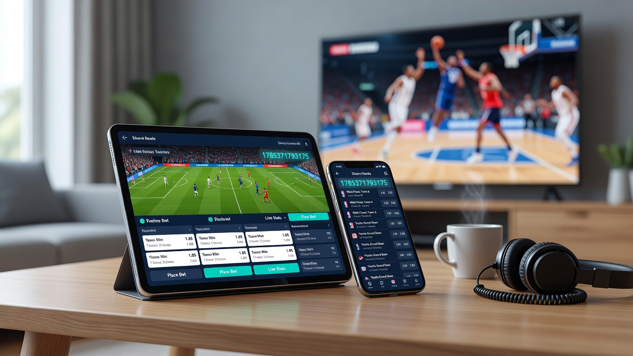 Mobile app displaying accumulator bets across soccer, racing, and table games