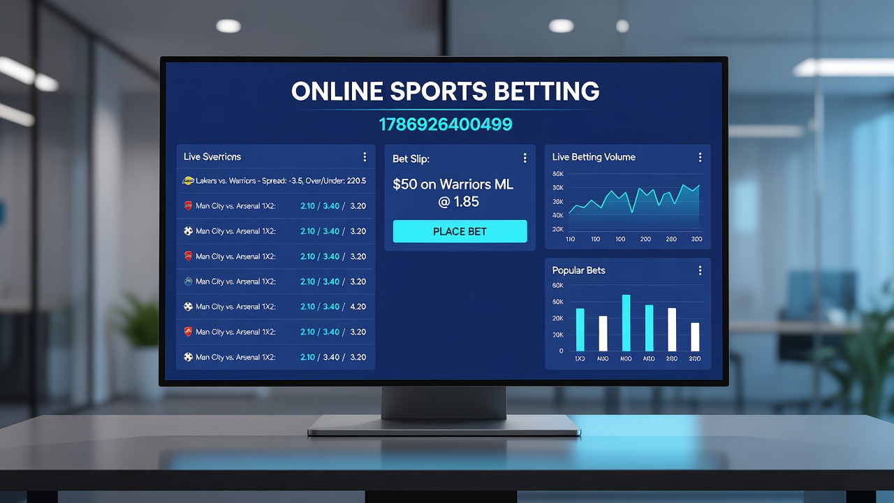 Live sports betting dashboard with real-time odds updates during a horse race