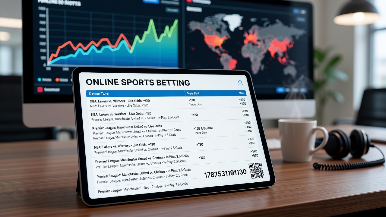 Dashboard view of accumulator bets placed across multiple live sports events
